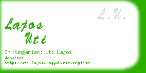 lajos uti business card